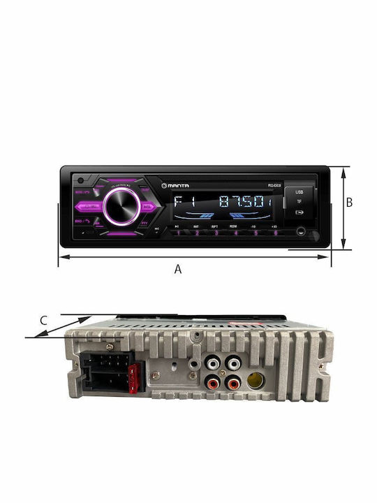 Manta Ηχοσύστημα Αυτοκινήτου 1DIN (Bluetooth/USB)