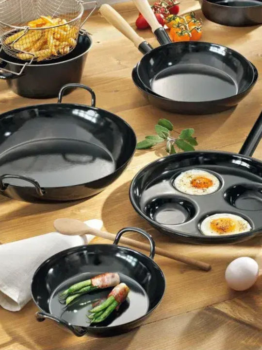 Riess Riess Stahl Saganaki mit Emaille Innenbeschichtung 20cm