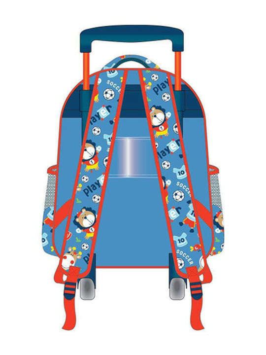 Must Team School Bag Trolley Kindergarten Multicolour with Water Bottle Holder 8Liters