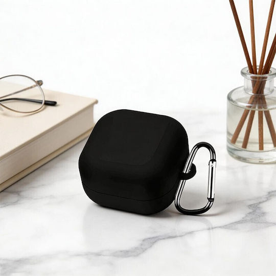 Silicone Case With Hook In Black Colour For Galaxy Buds4 / 4 Pro