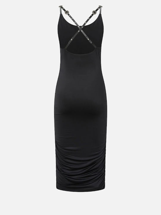 Summer Midi Evening Dress Black