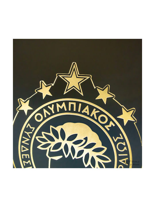 World of Wood Decorative Lamp Olympiakos Osfp With Stars LED 22x18cm