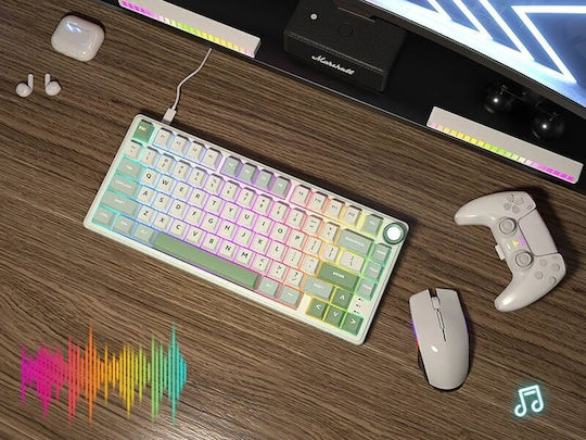 Royal Kludge R75 Gaming Μηχανικό Πληκτρολόγιο 75% με Custom Silver διακόπτες και RGB φωτισμό (Αγγλικό US) Μπλε