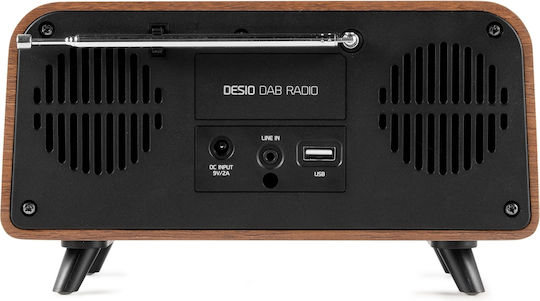 Audizio DESIO Настолен Радиоприемник DAB+ Тъмен Дървен