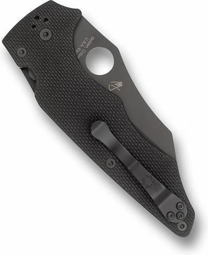 Spyderco G-10 Knife Black with Sheath