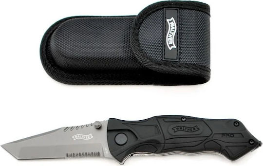 Walther Pro Tac Tanto Taschenmesser Schwarz mit Scheide