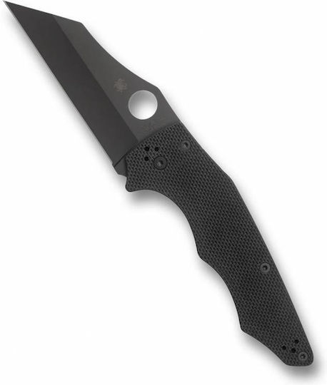 Spyderco G-10 Knife Black with Sheath