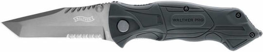 Walther Pro Tac Tanto Taschenmesser Schwarz mit Scheide