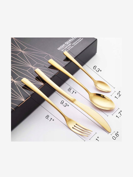 Verlo Besteckset Edelstahl Gold 24 Stück