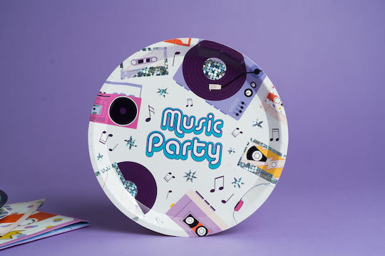Γλυκού Music Πιάτο για Party 6τμχ