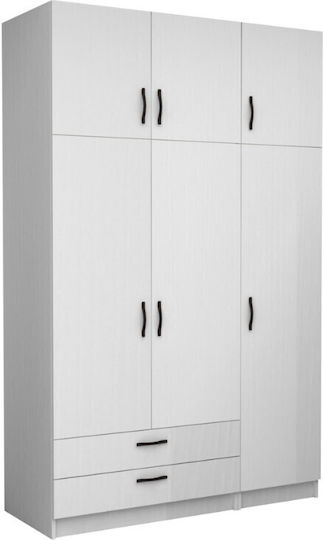 Dreifachtür mit Dachboden Victoria 150x60x240cm White Dreifachtür mit Dachboden Victoria 150x60x240cm White