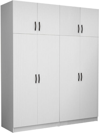 Vier Türen mit Dachboden Victoria 200x60x240cm White Vier Türen mit Dachboden Victoria 200x60x240cm White