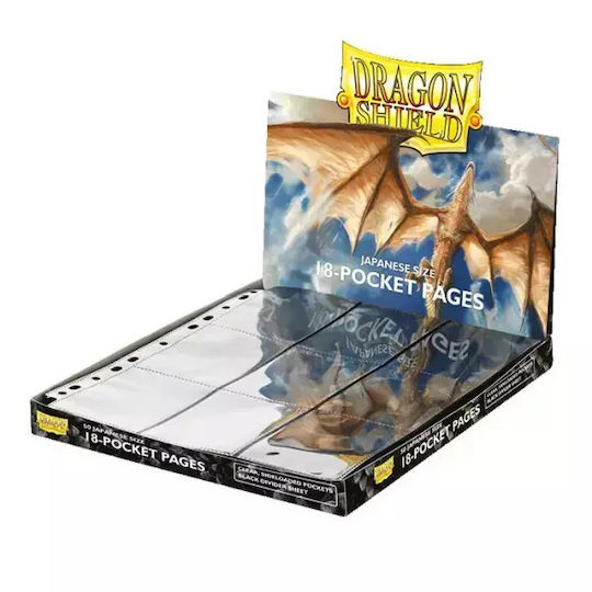 Dragon Shield Japanese Size 18-Pocket Pages Display Yu-Gi-Oh Card Pages 9-Pocket Japanese Size Transparent