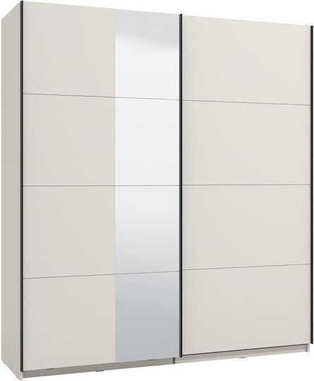 Gard 200 Og Δίφυλλη Ντουλάπα με Καθρέπτη 195x61x217cm Μπεζ Gard 200 Og Δίφυλλη Ντουλάπα με Καθρέπτη 195x61x217cm Μπεζ