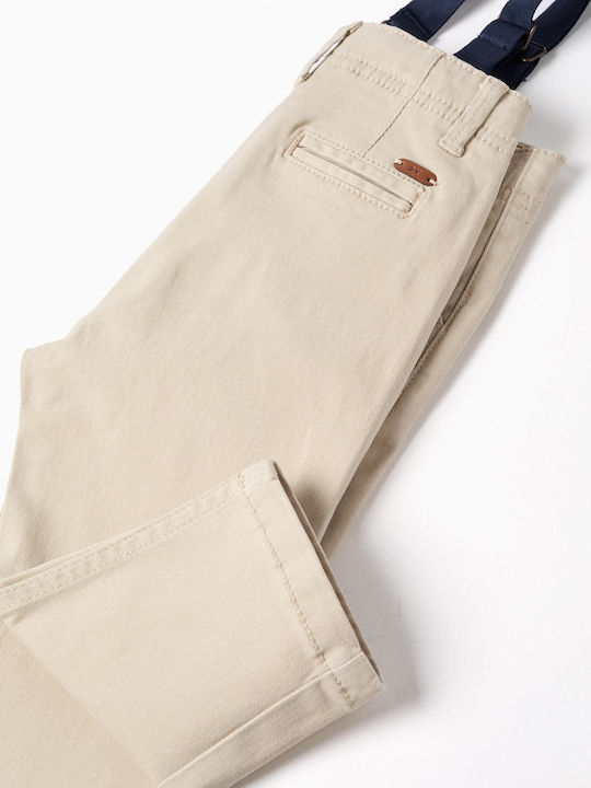 Kids Fabric Trousers Beige