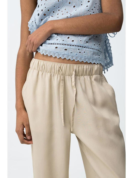Kids Fabric Trousers Beige