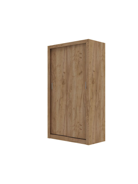 Ușă dublă Dulap de Haine Glisare Linea Golden Oak 120x60x215cm
