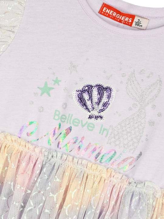 Kinderkleid Ärmellos mit Pailletten Türkis