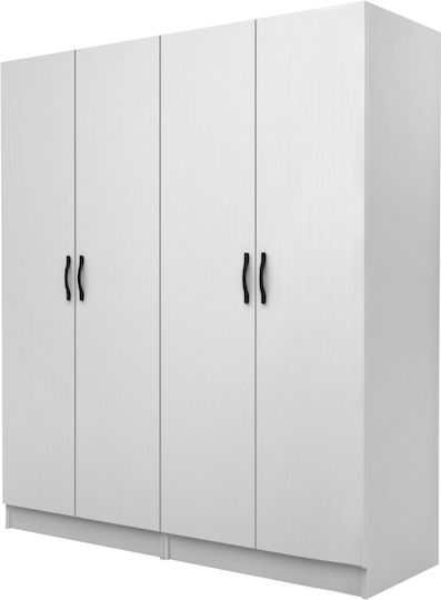 Vier Türen Vivian 160x51.8x181cm White Vier Türen Vivian 160x51.8x181cm White