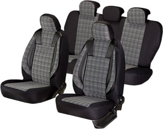 Smartic Set De Huse Pentru Scaune Auto 11 Bucăți Piele Sintetică Neagră