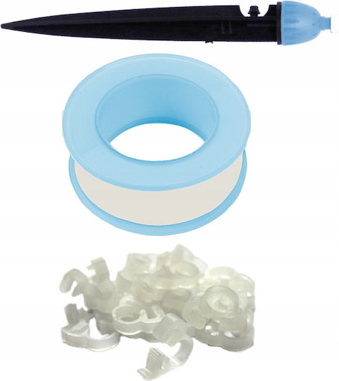 Set Irigare Grădină 44 Bucăți Furtun Pvc Aspersoare 2 X 10 Metri Furtun 10 Aspersoare Negre