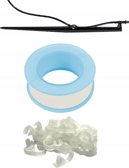 Set Irigare Grădină Furtun Pvc Picurători 2 X 10 Metri Furtun 10 Picurători Țeavă Neagră