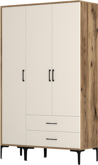 Τρίφυλλη Ντουλάπα 120x47x201cm Τρίφυλλη Ντουλάπα 120x47x201cm