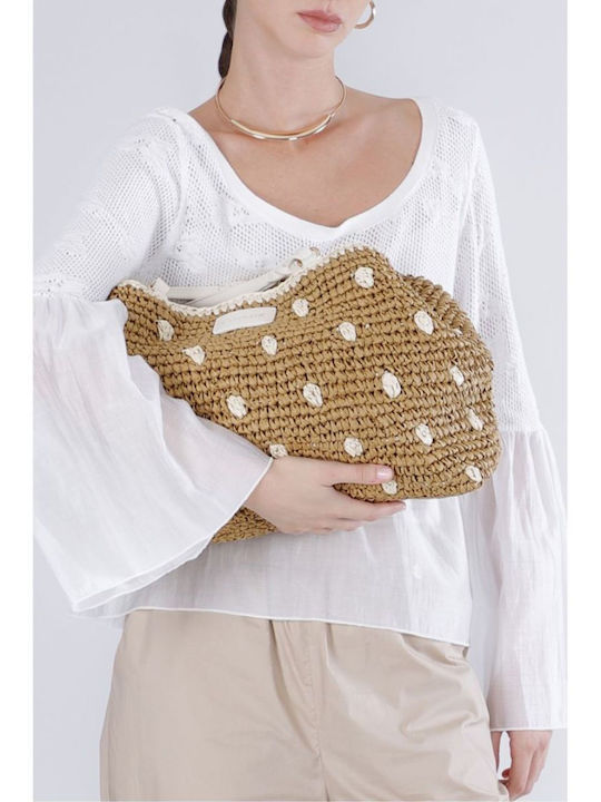 Straw Women's Shoulder Bag Beige