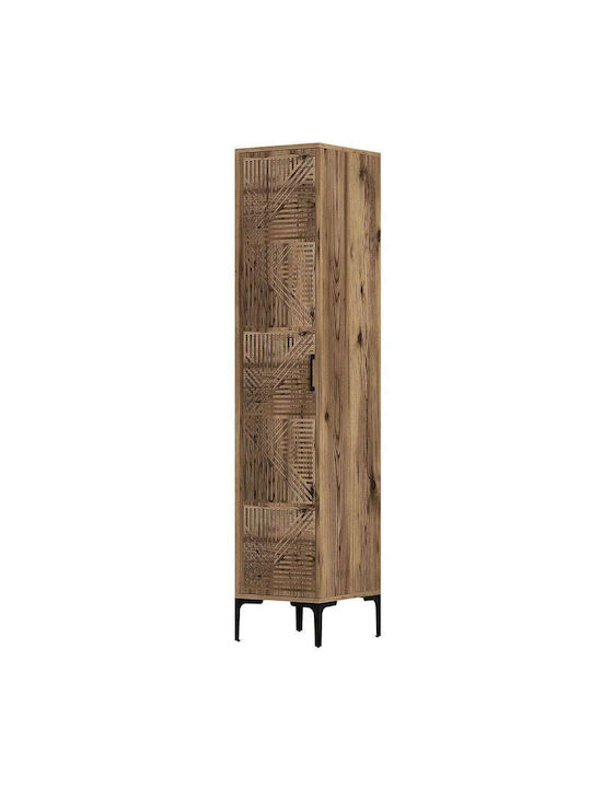 Single Door Wardrobe Kumsal Walnut 40x47.5x201.4cm
