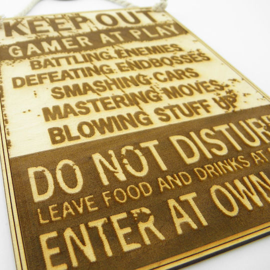 World Wood Ξύλινη Ταμπέλα “keep Out”