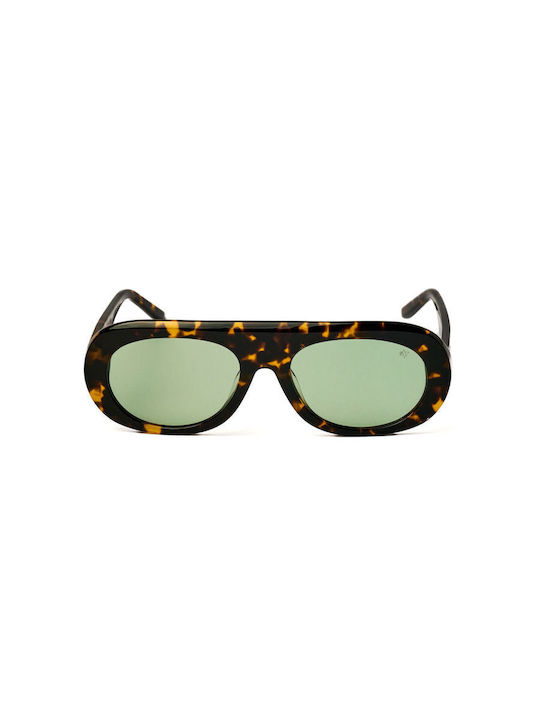 AV Sunglasses Lexi Unisex Sunglasses With Brown Horn-Rimmed Frame And Brown Lens