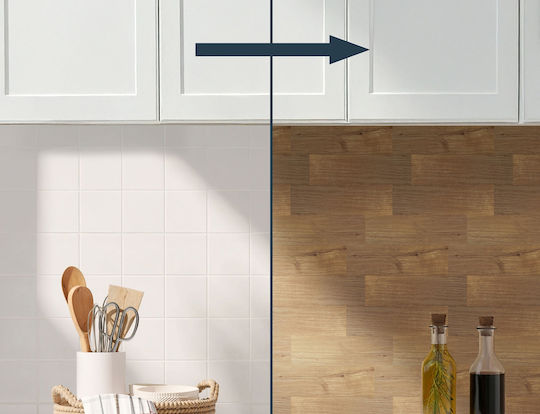 Autocolant Decorativ Plăci De Faianță 4 Bucăți 25x25 Cm Douceur d'Intérieur