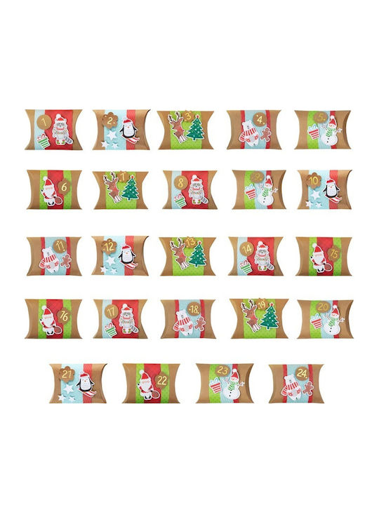 Advent Calendar Christmas Pillows DIY Χάρτινο