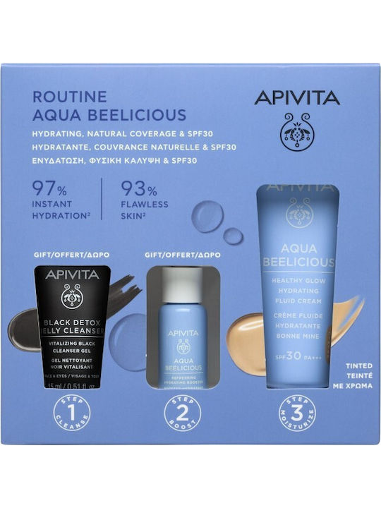 Apivita Routine Aqua Beelicious Комплект за грижа за Хидратация и Блясък Apivita Routine Aqua Beelicious Комплект за грижа за Хидратация и Блясък