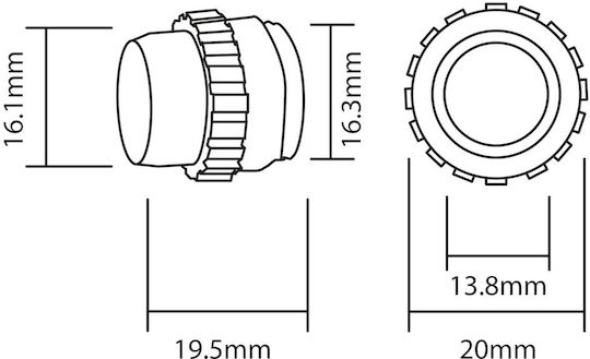 Einparts Parking Sensors Epp Buzzer 16.5mm Cars Flush Mount Installation
