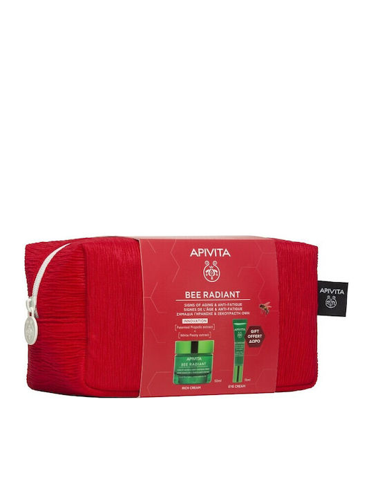Apivita Bee Radiant Hautpflege-Set für Anti-Aging & Aufhellung 3 Stück