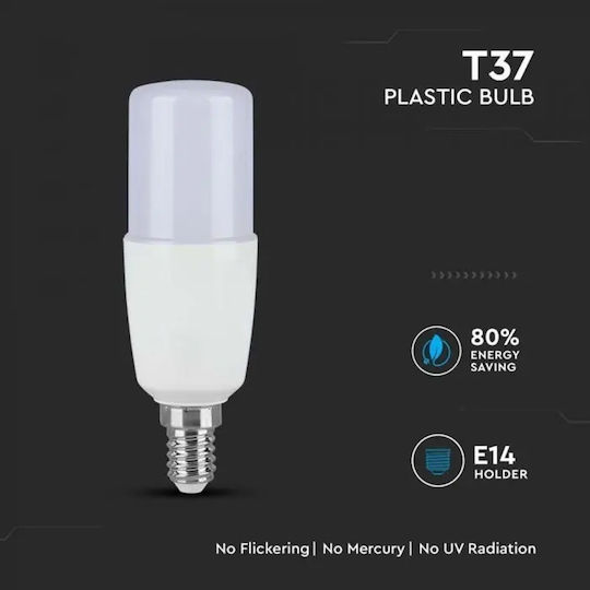 V-TAC LED Bulb 7.5W 100mm for Socket E14 and Shape T37 Warm White 660lm