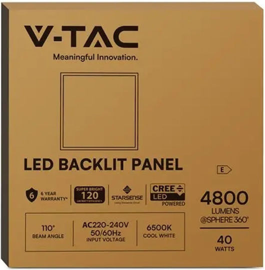 V-TAC Εξωτερικό LED Panel 40W με Ψυχρό Λευκό Φως 6500K