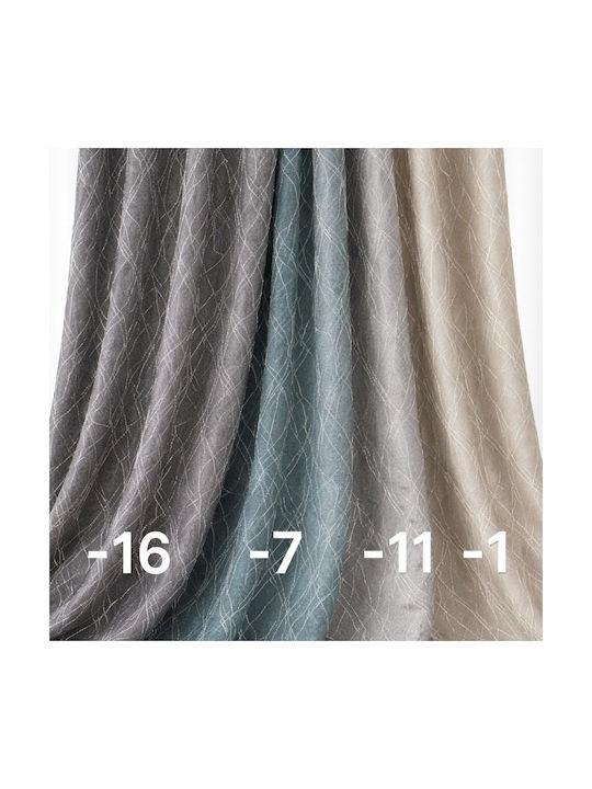 My Home Luxury Curtain with Pencil Pleat Petrol Blue 280x270cm
