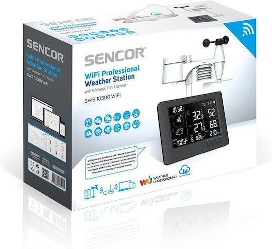 Sencor SWS 10500 WIFI Ασύρματος Μετεωρολογικός Σταθμός Ψηφιακός Επιτραπέζιος