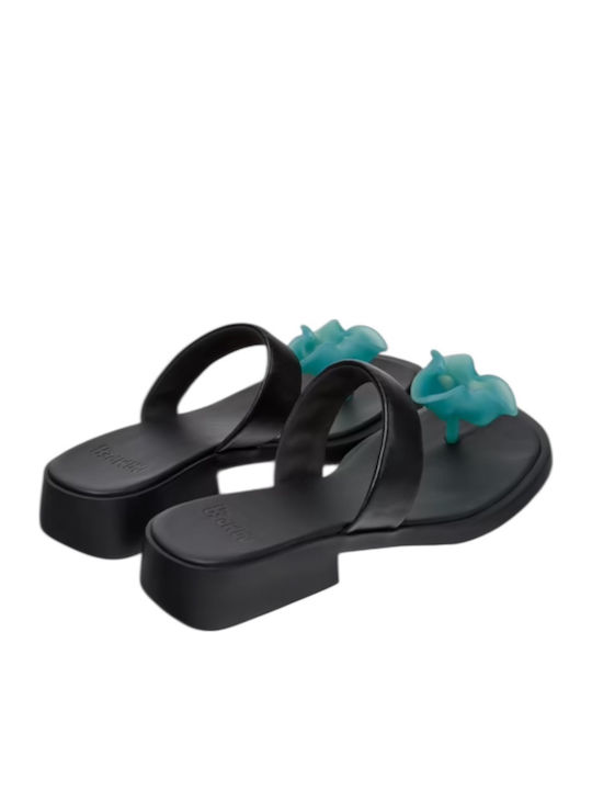 Dana Leder Anatomic Damen Flache Sandalen Schwarz