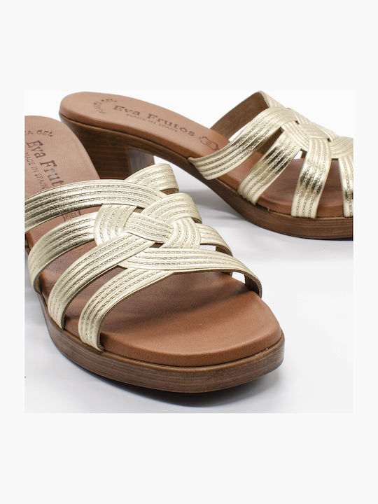 Anatomic Leather Sandals Gold
