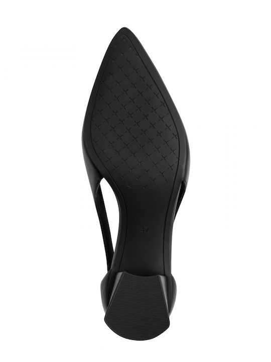 Leder Pumps Schwarz
