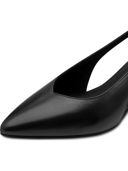Leder Pumps Schwarz