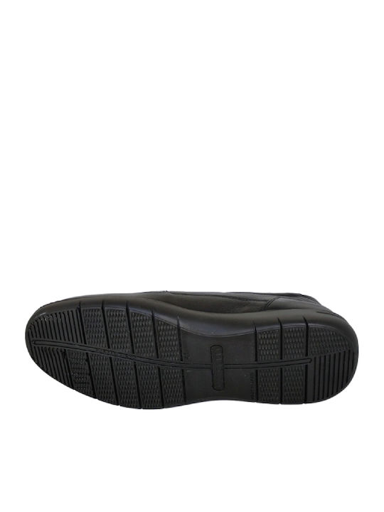 Leather Men's Loafers In Black Colour
