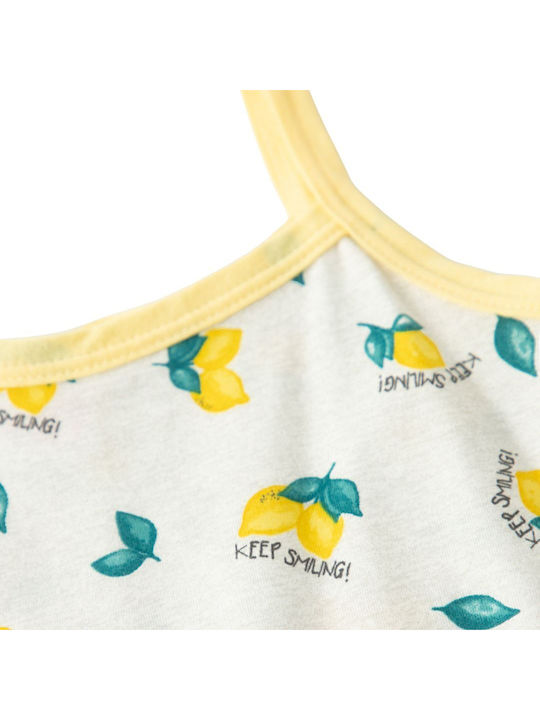 Minerva Kids Nightdress Summer Gray Lemons