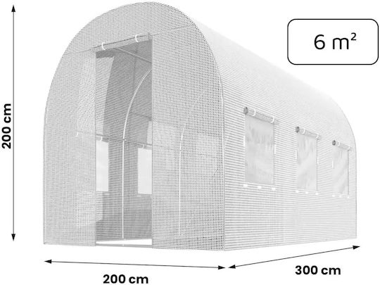 Folie Pentru Seră De Grădină 2x3m 6m2 Albă Plonos