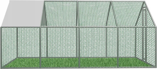 Cușcă Volieră Pentru Păsări Din Plasă De Oțel Galvanizat 600x300x195cm