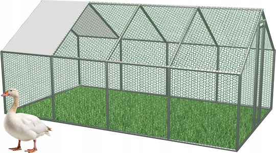 Cușcă Volieră Pentru Păsări Din Plasă De Oțel Galvanizat 600x300x195cm