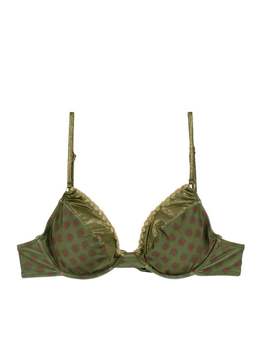 Women's Bikini Swimsuit Underwire Boho-chic Khaki